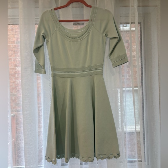 Eggshell Blue Sweater Dress - Picture 2 of 3